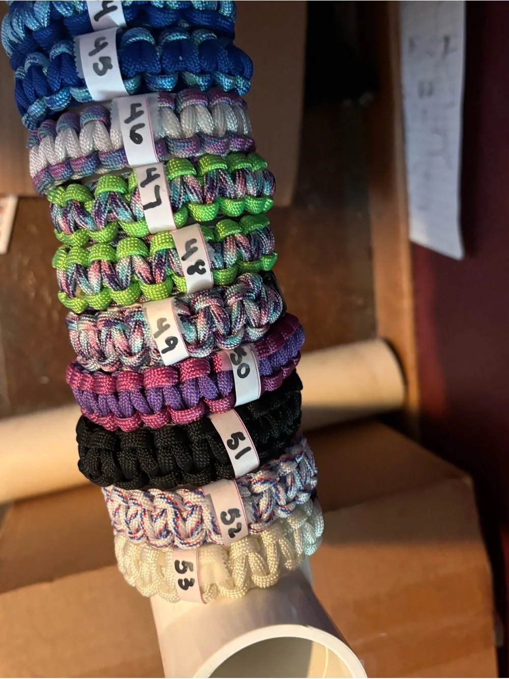 Colorful Paracord Bracelet - Assorted Colors $5 plus shipping